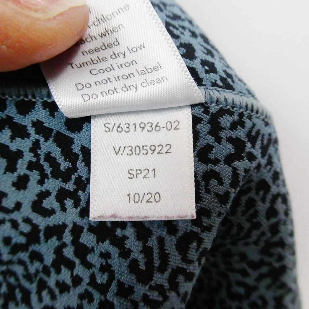 Athleta Salutation Stash II Textured Leggings Sz 2X Teal Leopard Tight 631936 - Picture 7 of 13